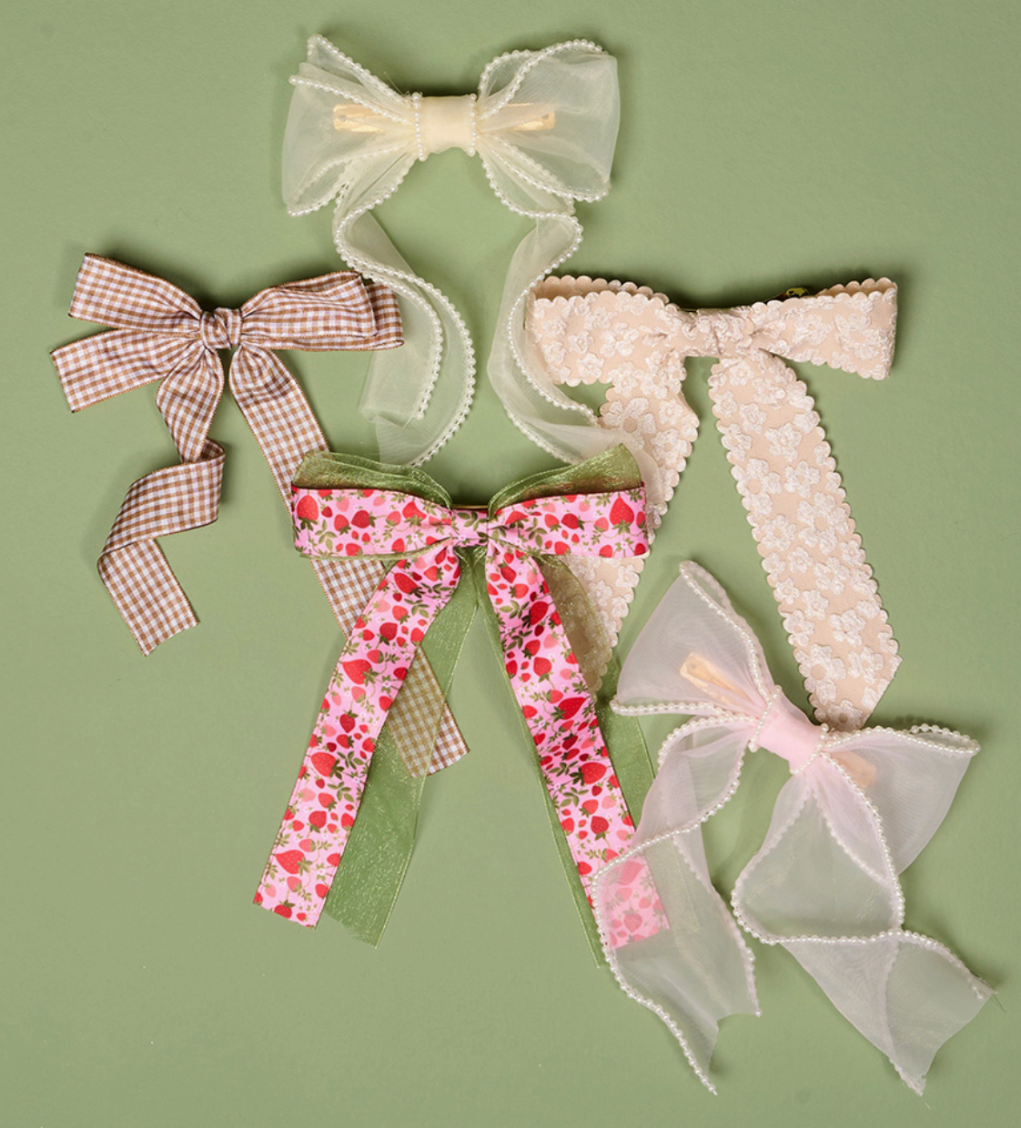 Double Take Hair Bow | Gingham Tan