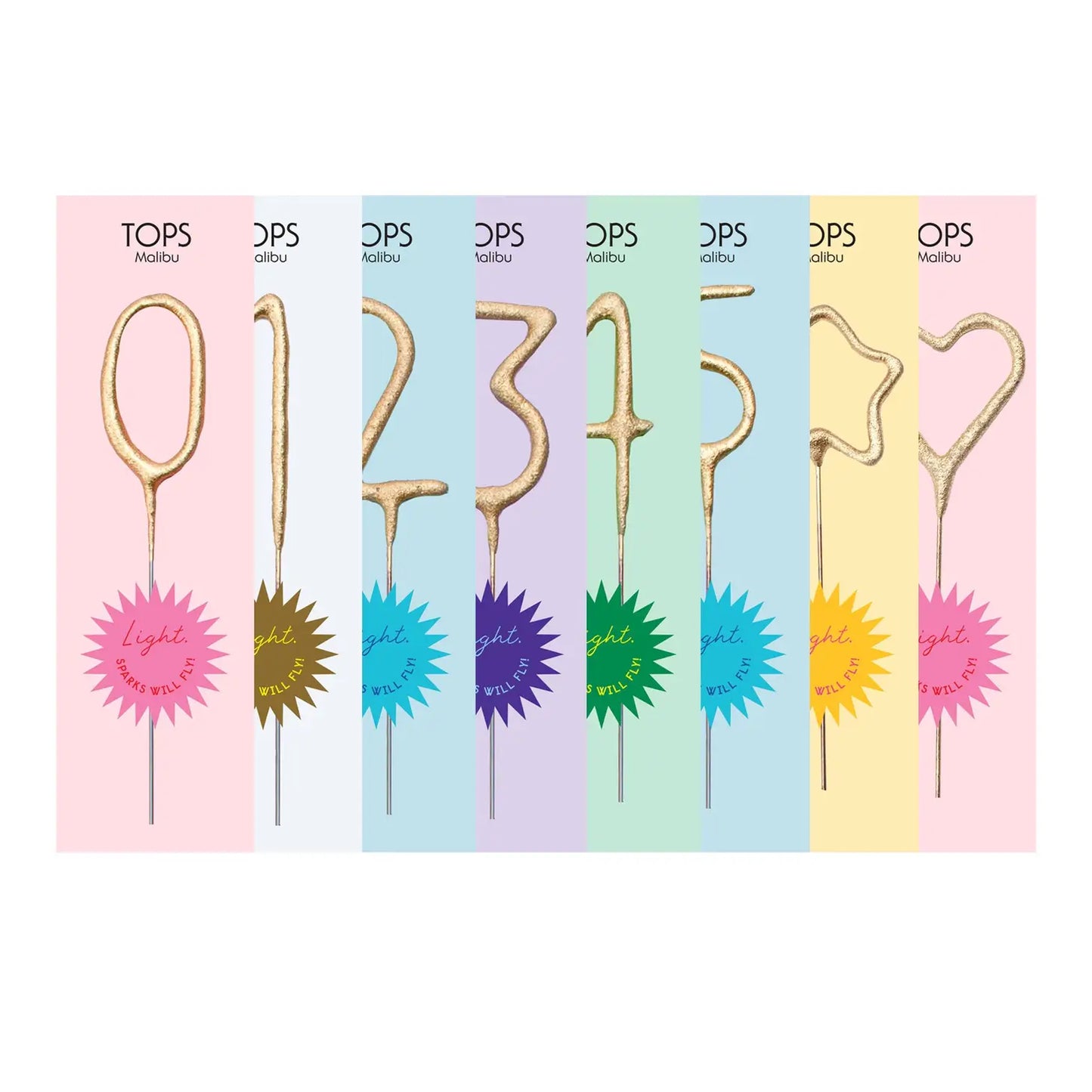 Mini Gold Number Sparkler | 4"