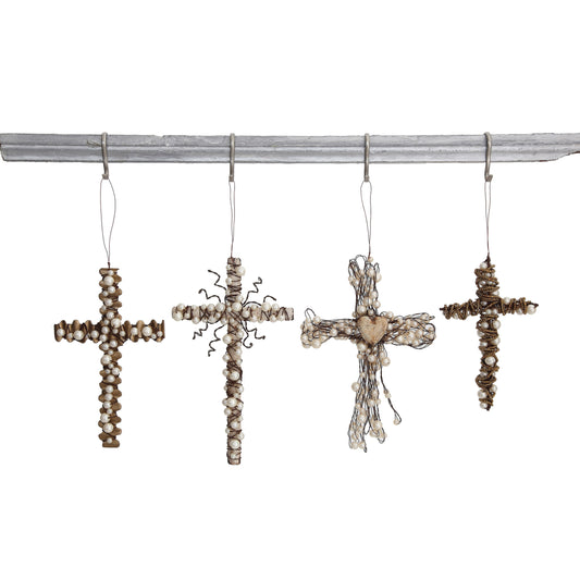 Beaded Wire Cross