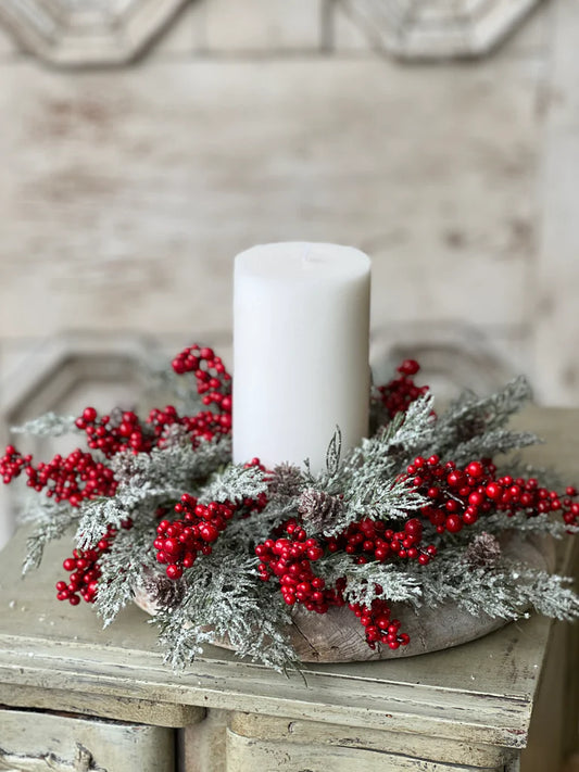 Winterberry Charm Candle Ring