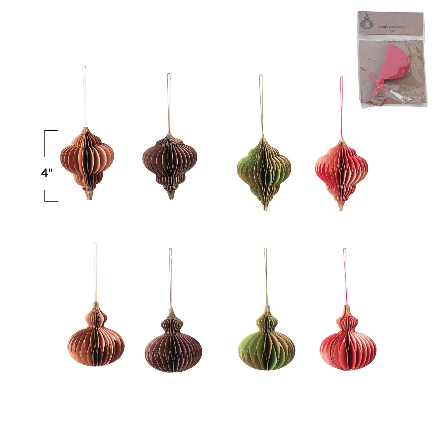 Recycled Paper Folding Honeycomb Ornament