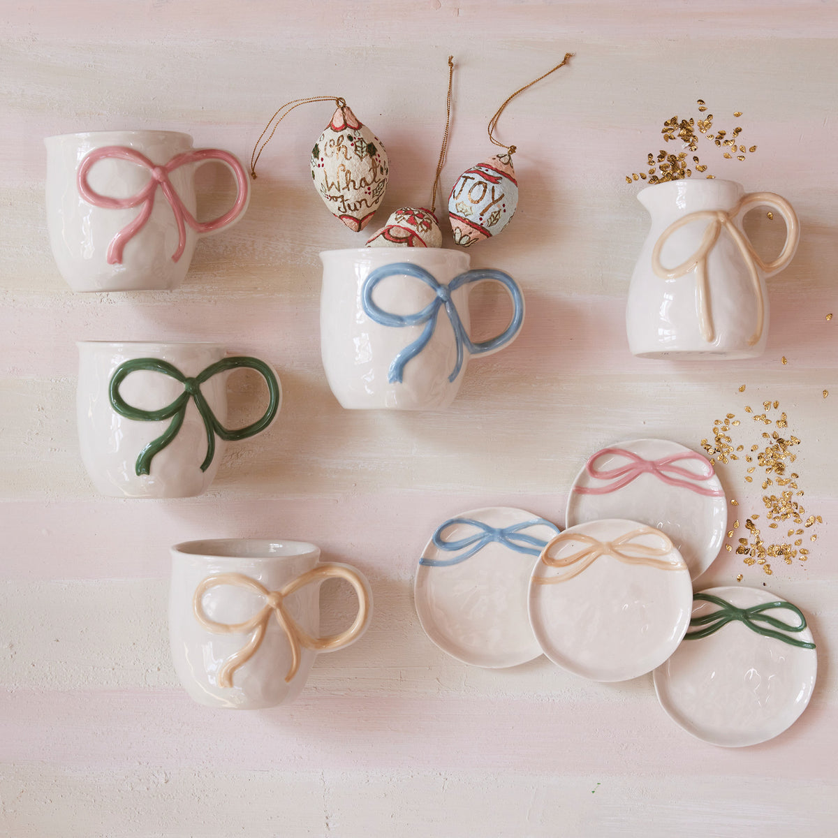 Stoneware Bow Mug