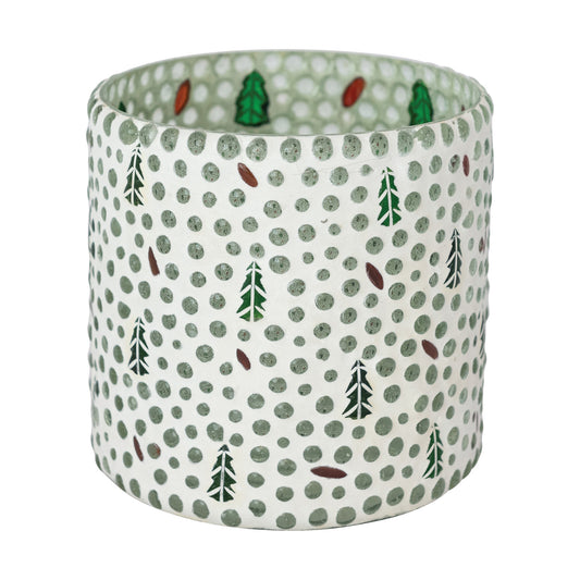Glass Mosaic Christmas Tree Votive Holder