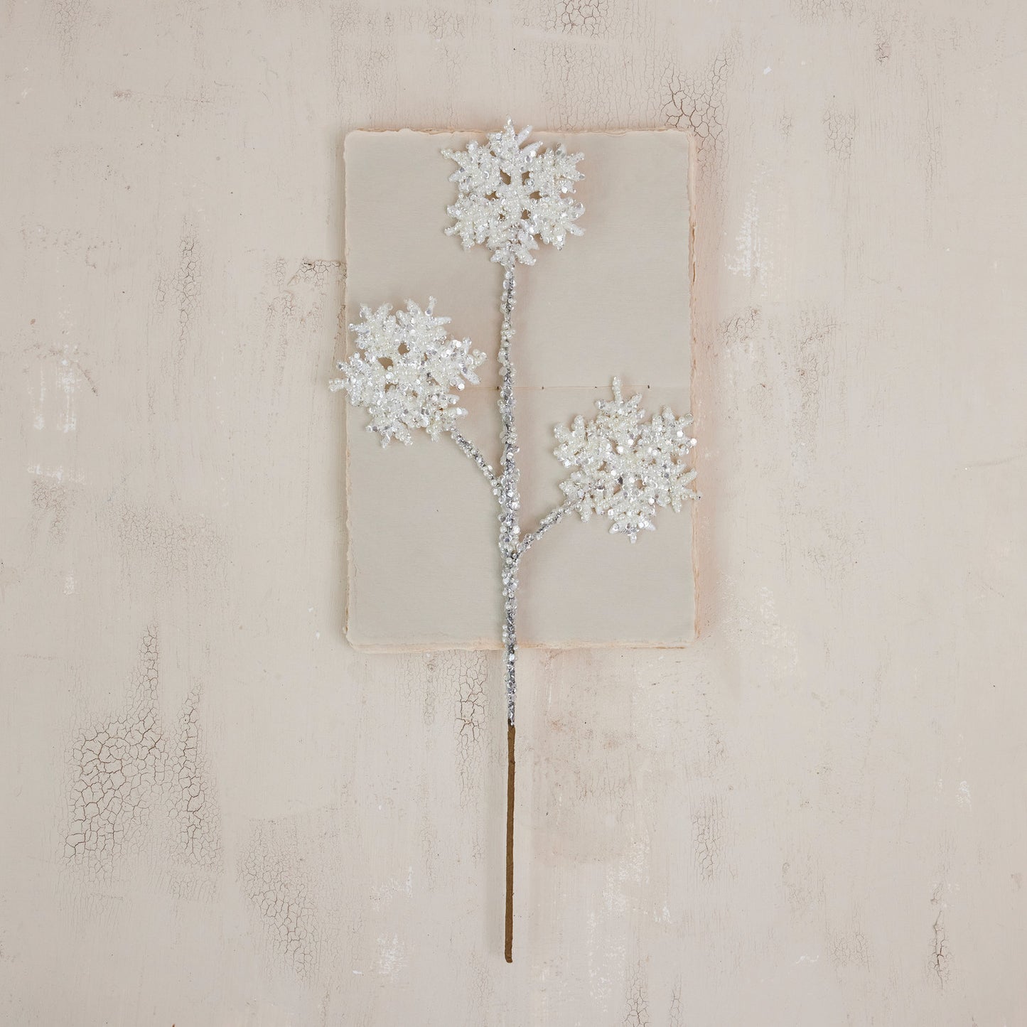 Glittered Snowflake Stem