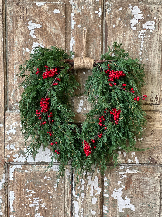 20" Berry Emerald Falls Hanging Wreath