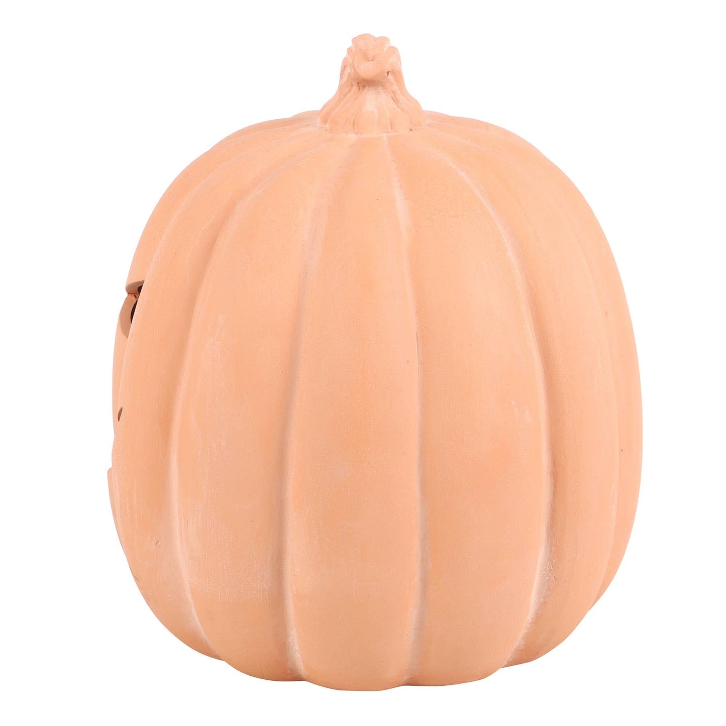 9.5” Terracotta Halloween Pumpkin Decoration