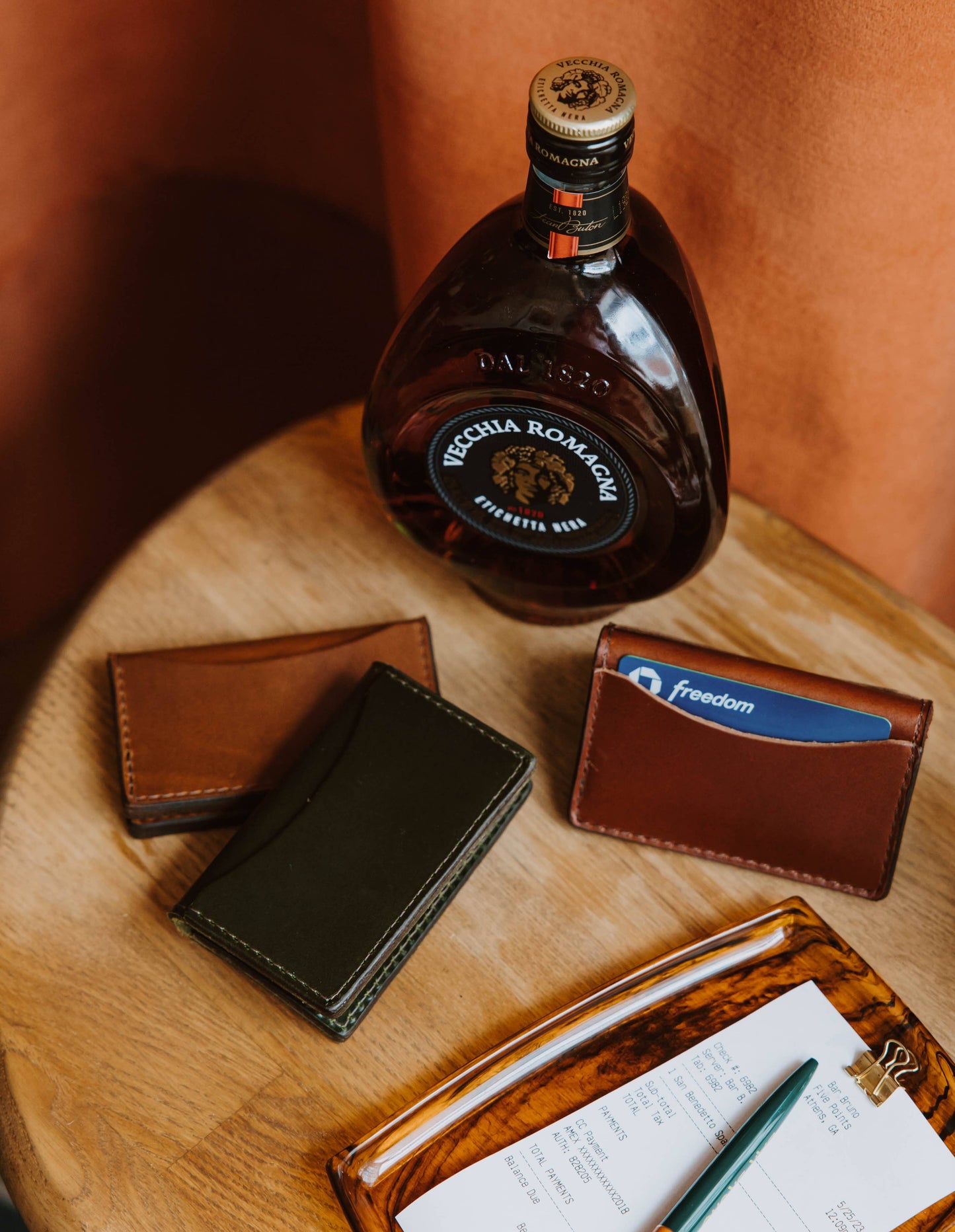 Handmade Leather Cardholder Wallet | Copper Brown