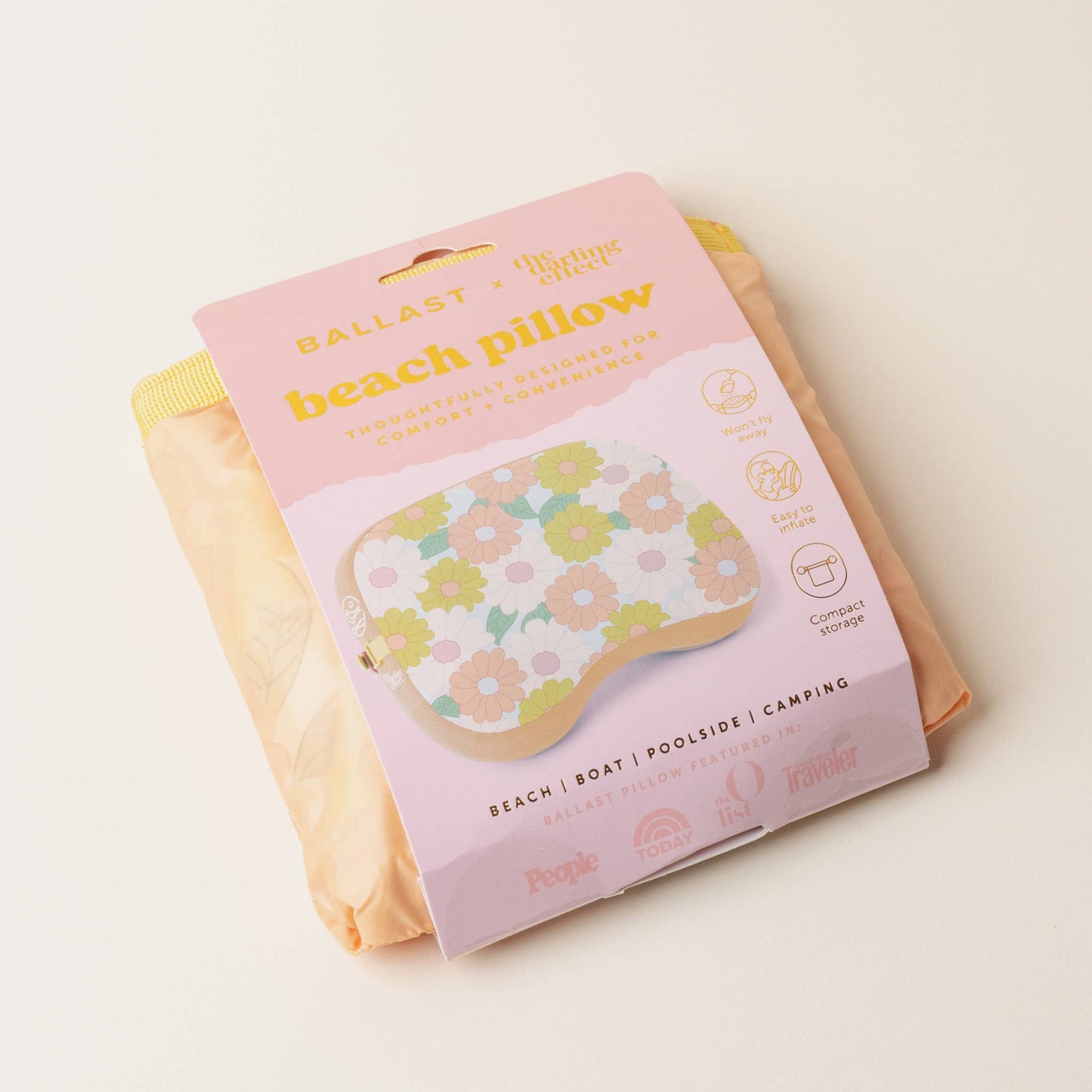 Ballast Beach Pillow | Daisy Craze Peach