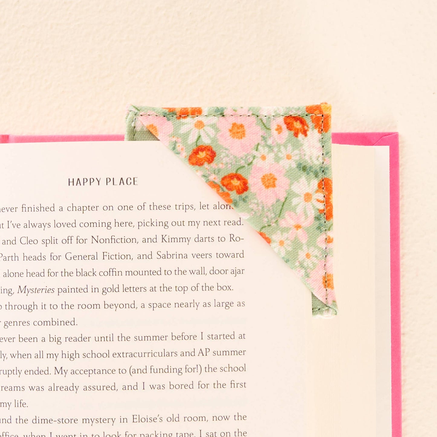 Corner Keeper Fabric Bookmark | Bouquet Sage