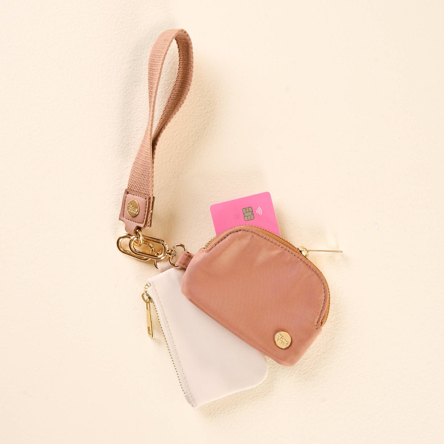 Dynamic Duo Pouch Wristlet | Beige