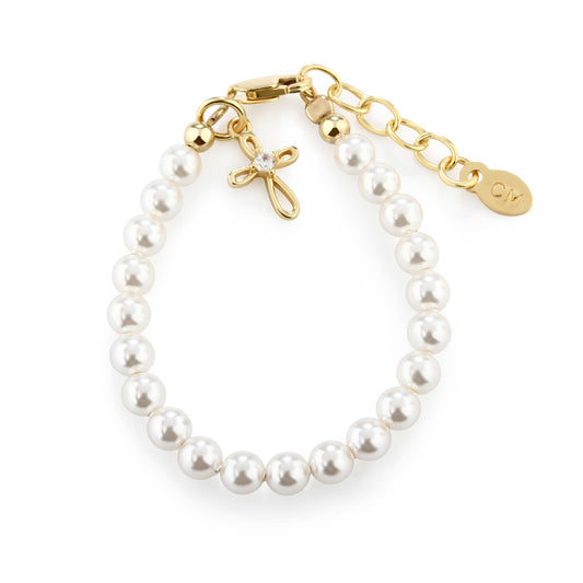 Kids Pearl Cross Bracelet | 1-5 Years
