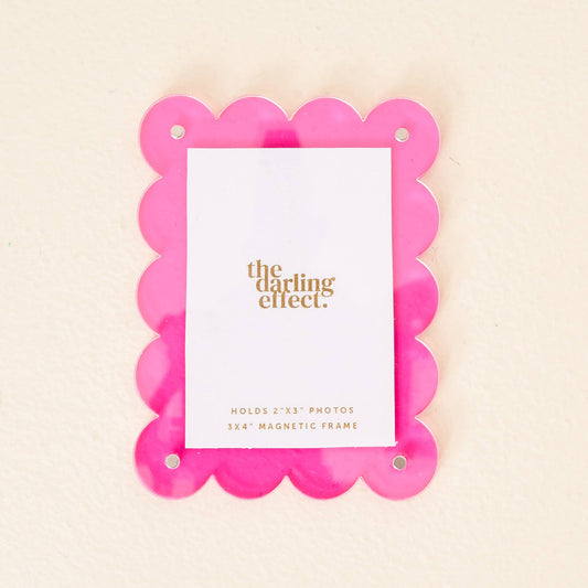 Mini Acrylic Picture Frame Magnet | Hot Pink