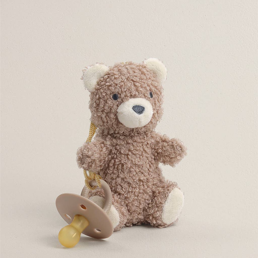 Bitzy Pal Natural Rubber Pacifier & Plush: Bear