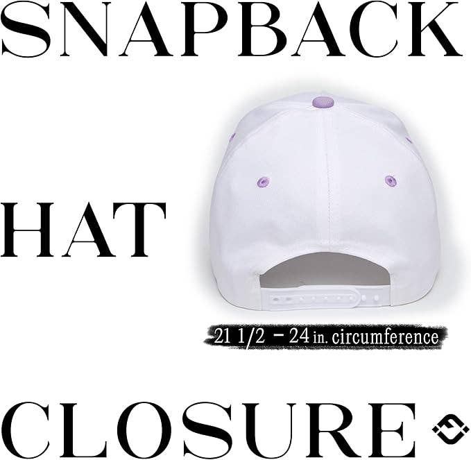 Two Tone Vintage Snapback Hat | Lavender/White