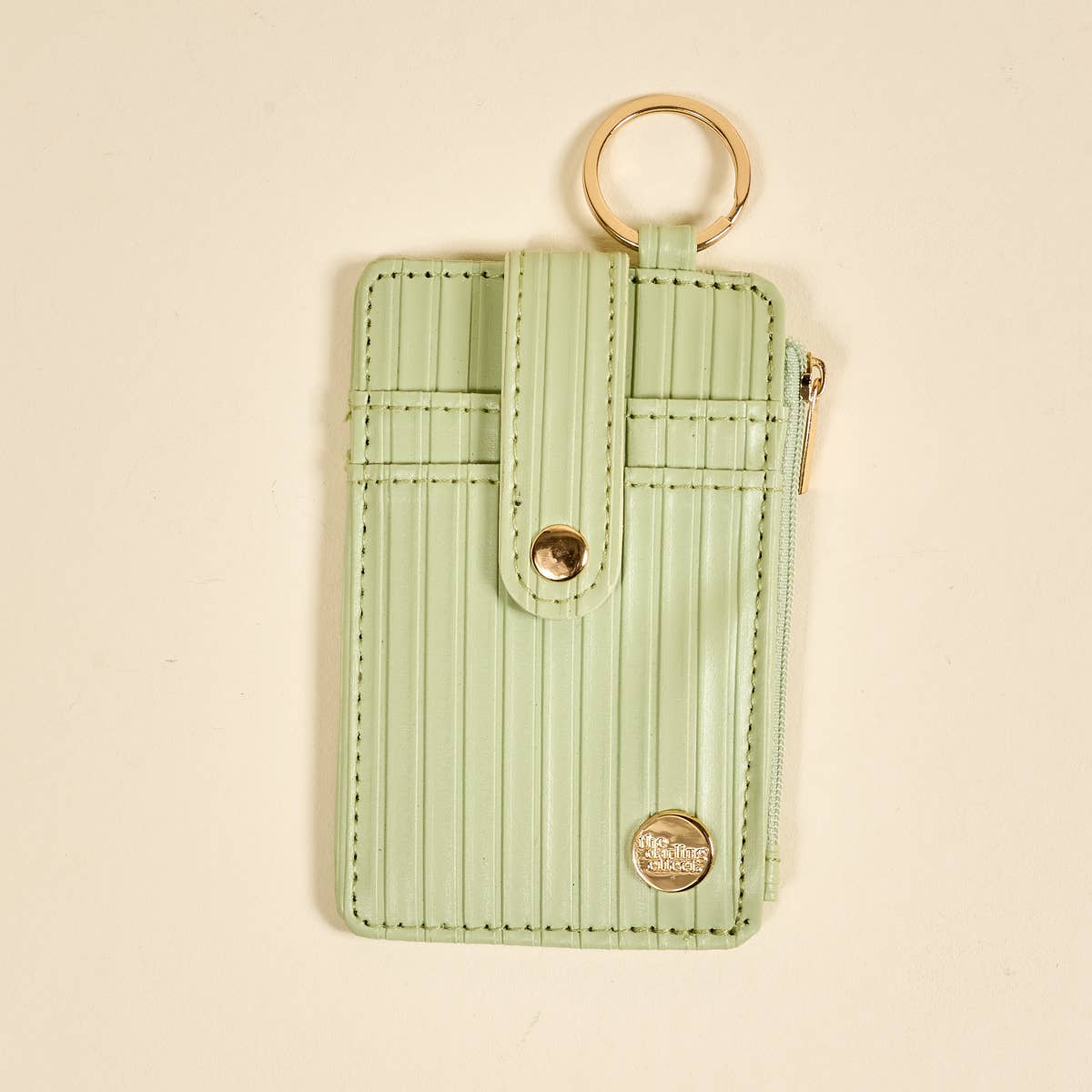 Ripple Ridge Keychain Wallet | Sage