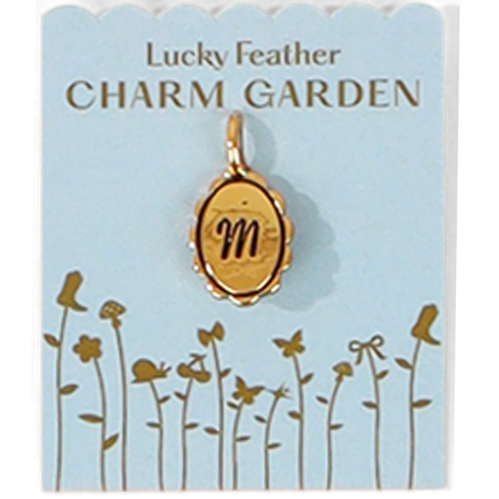 Charm Garden Scalloped Initial Charm | Gold M