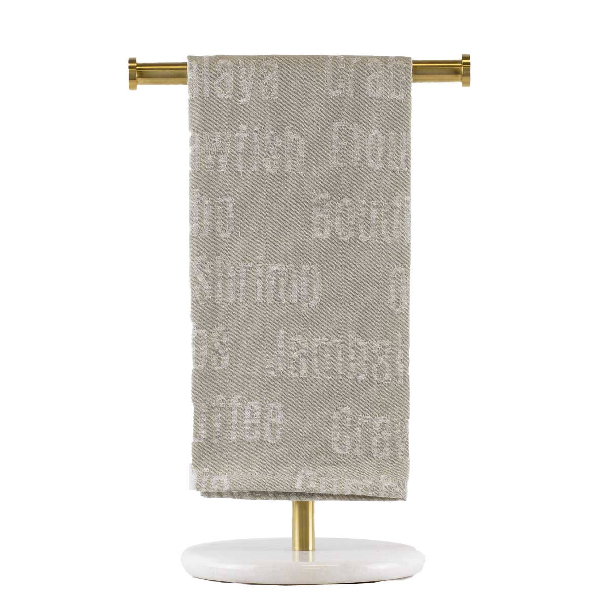 Taste of Louisiana Hand Towel | Gray/White