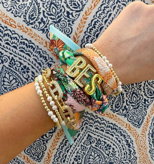 Gold Slide on Scarf Initials