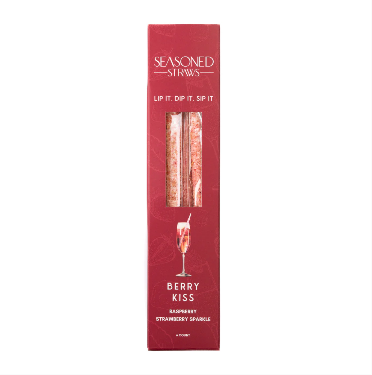 Berry Kiss Seasoned Straws | 6ct