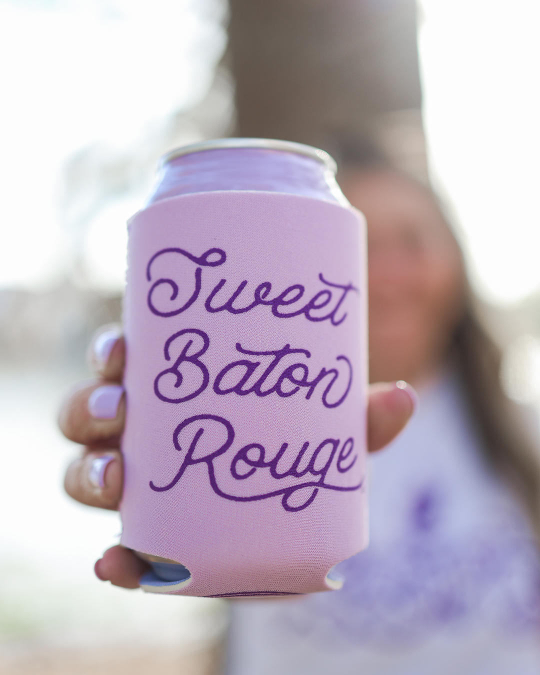 Louisiana Jumping Tiger Can Cooler : Purple