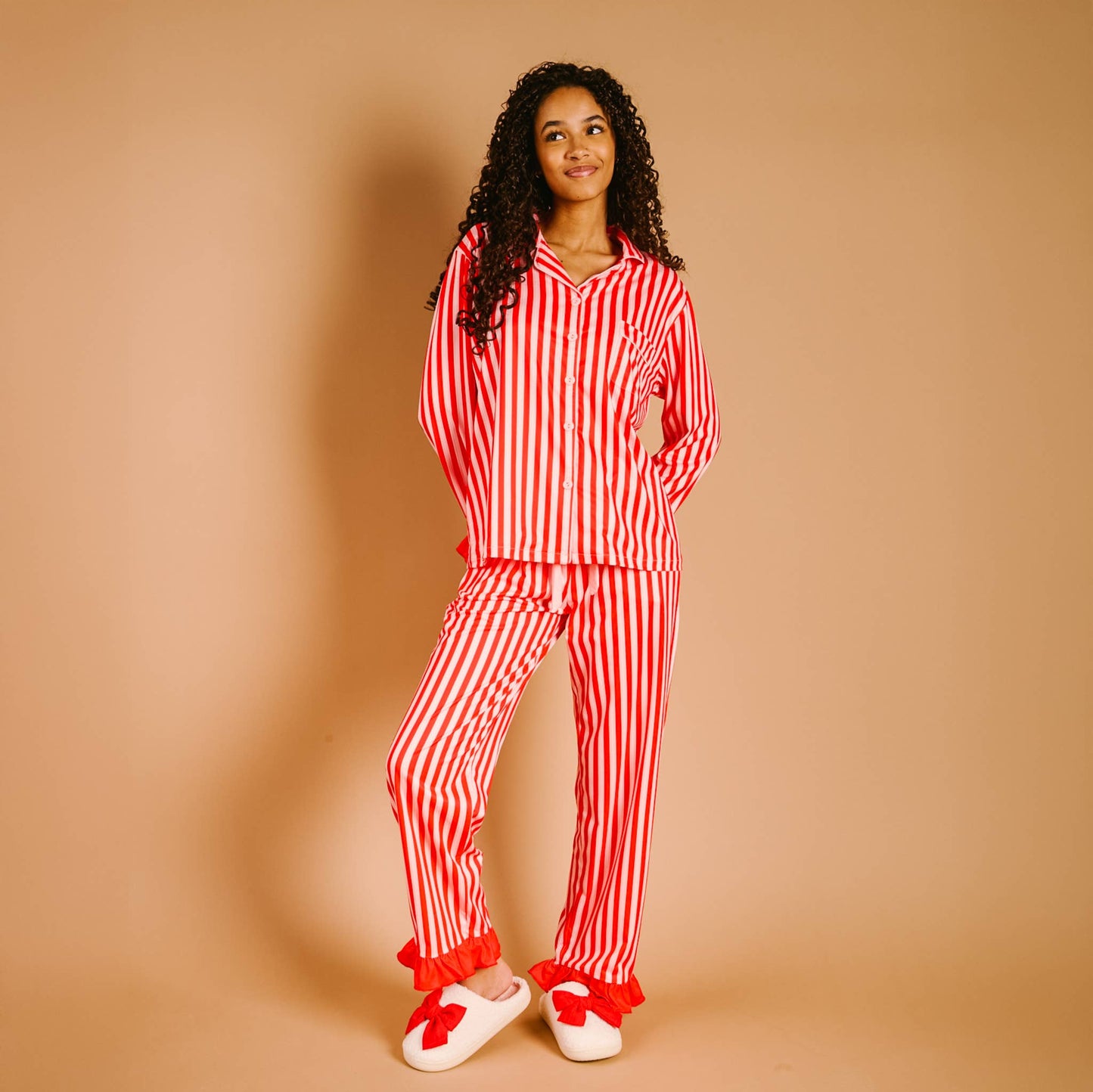 Sweet Dreams Pajama Pants Set | Peppermint Stripes