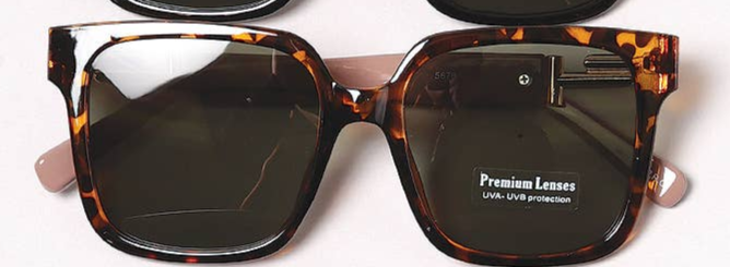 Casual Rectangular Bold Frame Sunglasses