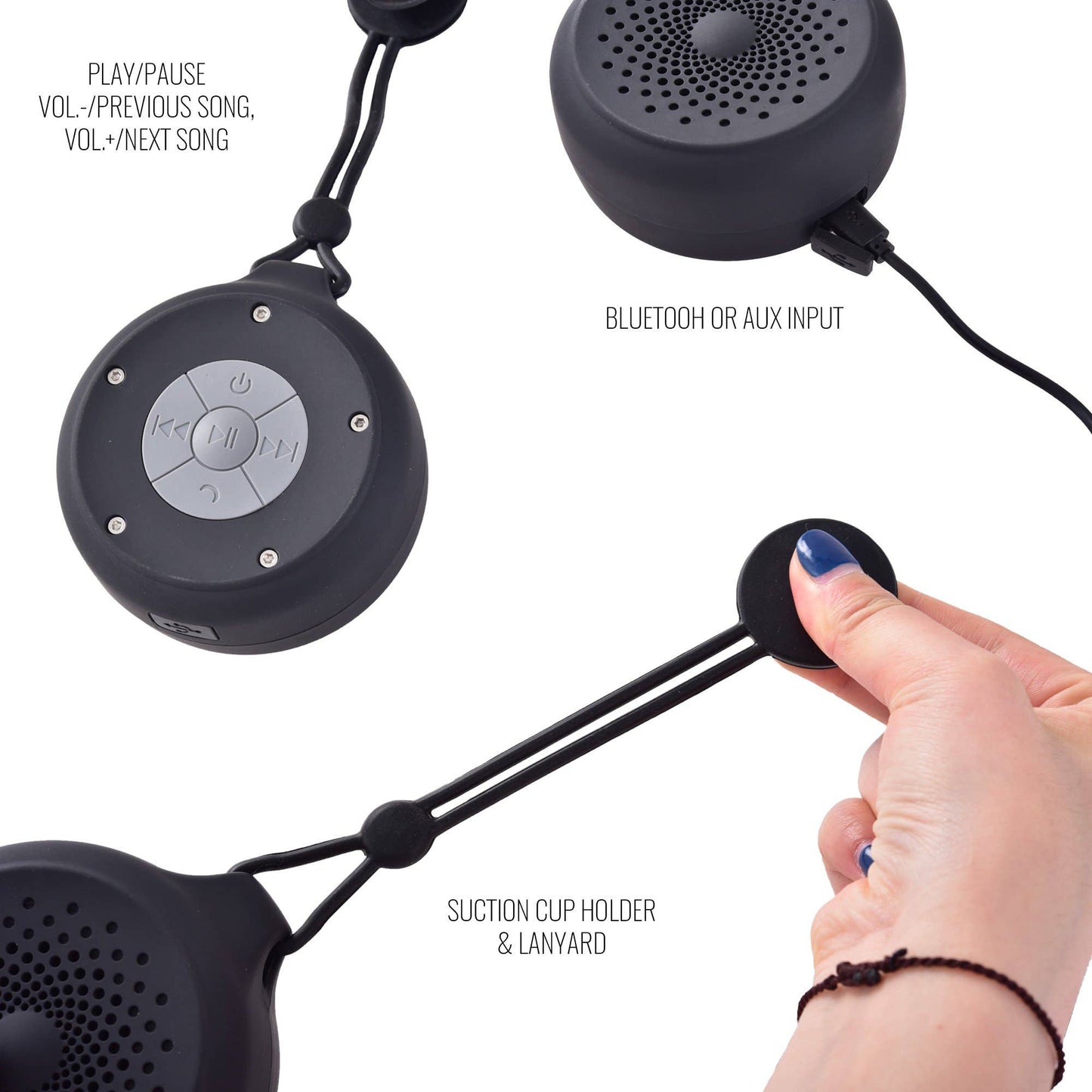 Boomerang Waterproof Wireless Speaker | Black