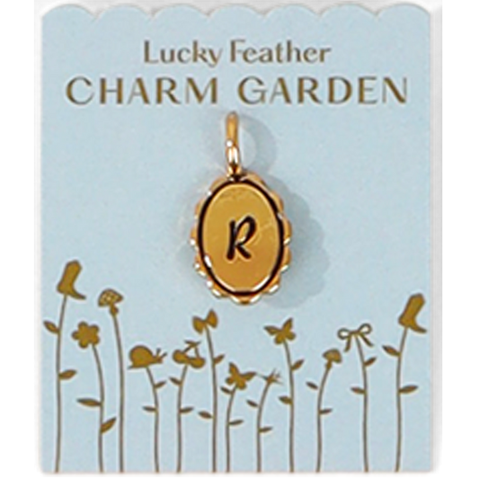 Charm Garden Scalloped Initial Charm | Gold R