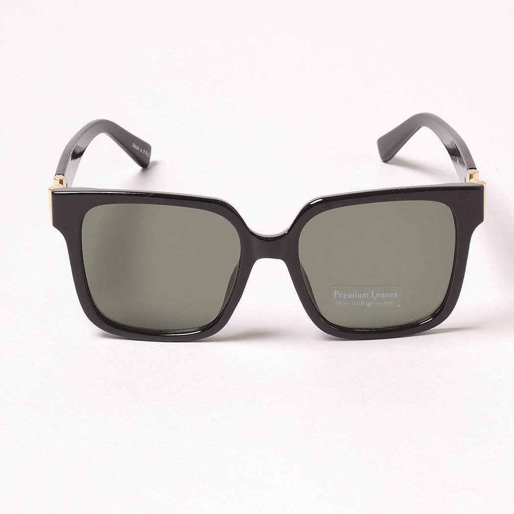 Casual Rectangular Bold Frame Sunglasses