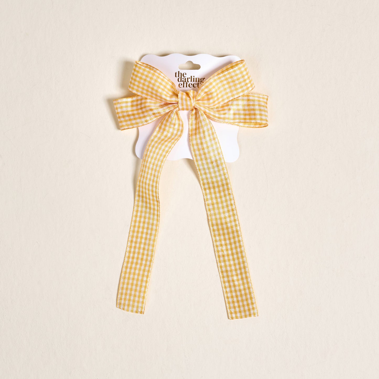 Double Take Hair Bow | Gingham Yellow