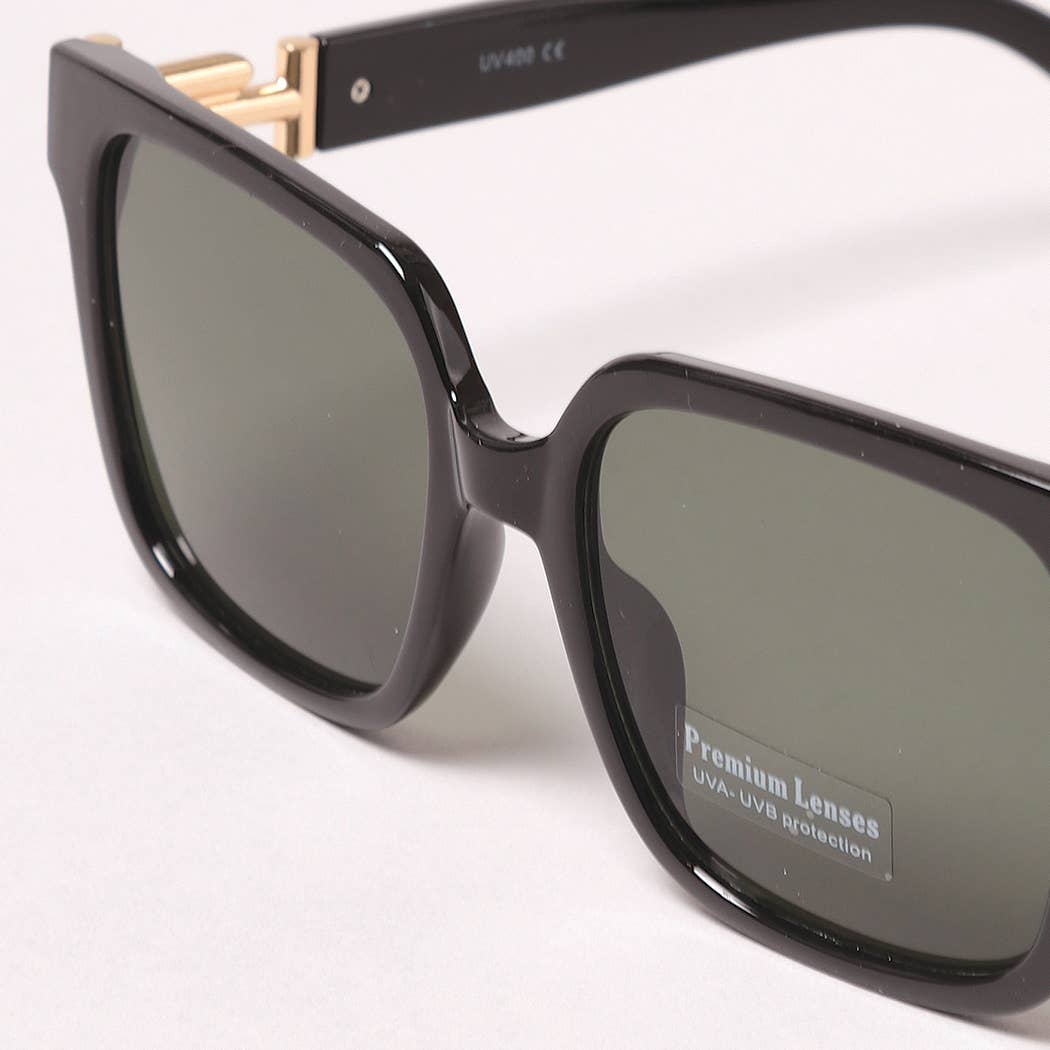 Casual Rectangular Bold Frame Sunglasses