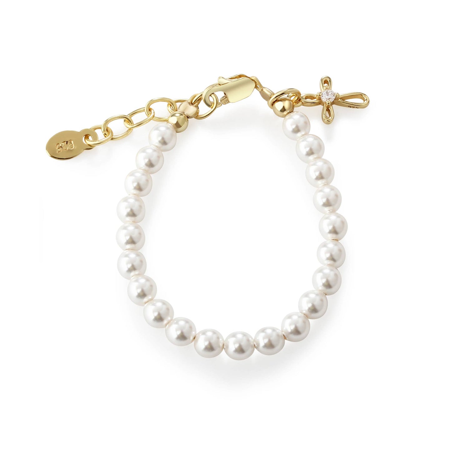 Kids Pearl Cross Bracelet | 0-12m