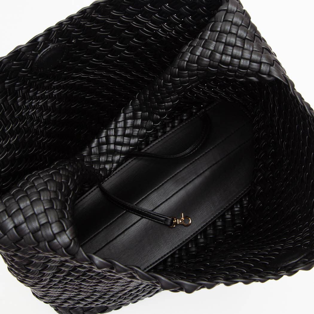 Woven Braided Shoulder Bag | Silver