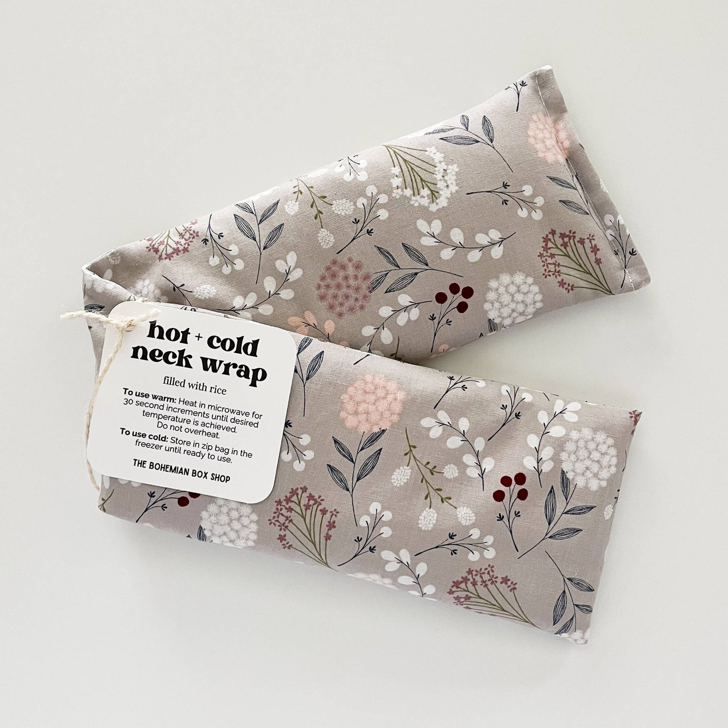 Hot & Cold Therapy Neck Wrap | Gray Floral Relaxation