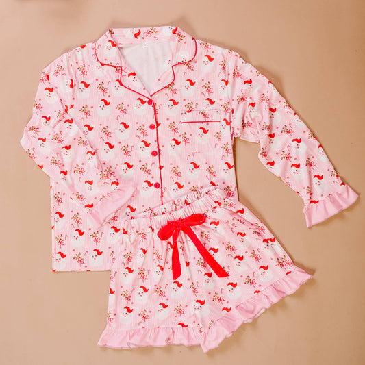 Sweet Dreams Pajama Shorts Set | Holly Jolly Santa