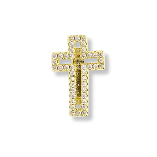 Slider Charm for Watch Band | Outline Cross