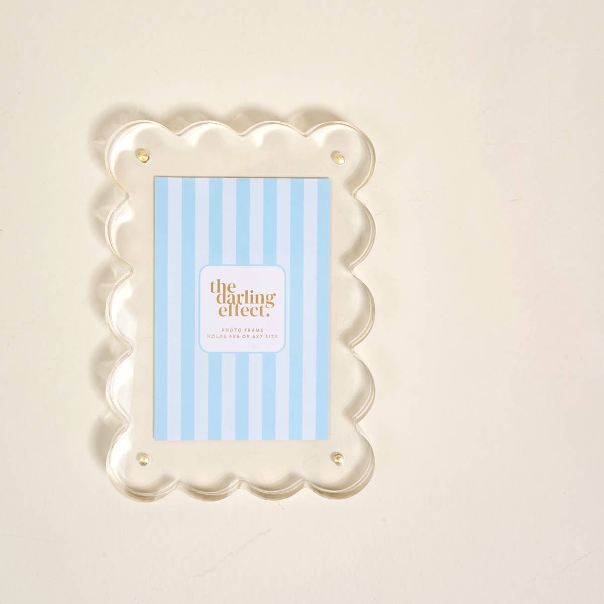 Rectangle Scalloped Acrylic Picture Frame | Clear