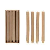 Unscented Pleated Taper Candles, set of 2