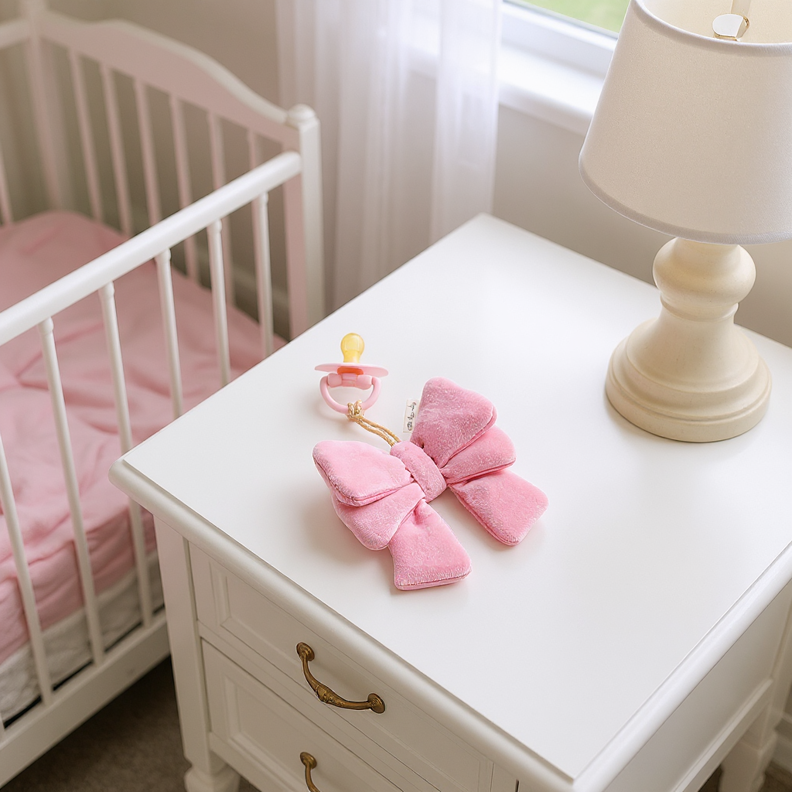 Bitzy Pal Natural Rubber Pacifier & Plush | Bow