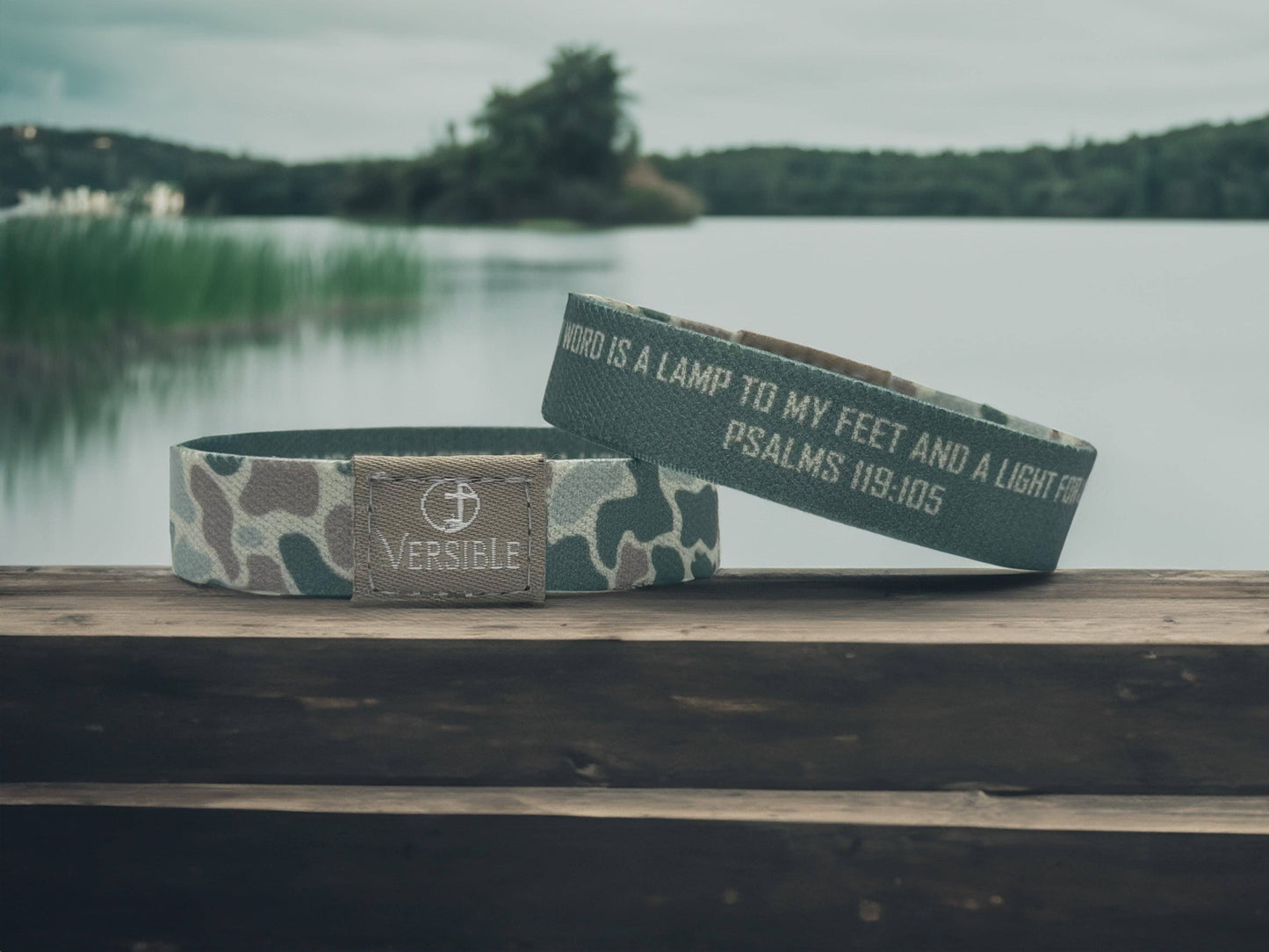 Versible River Rock Camo Band | Philippians 4:13 - XL