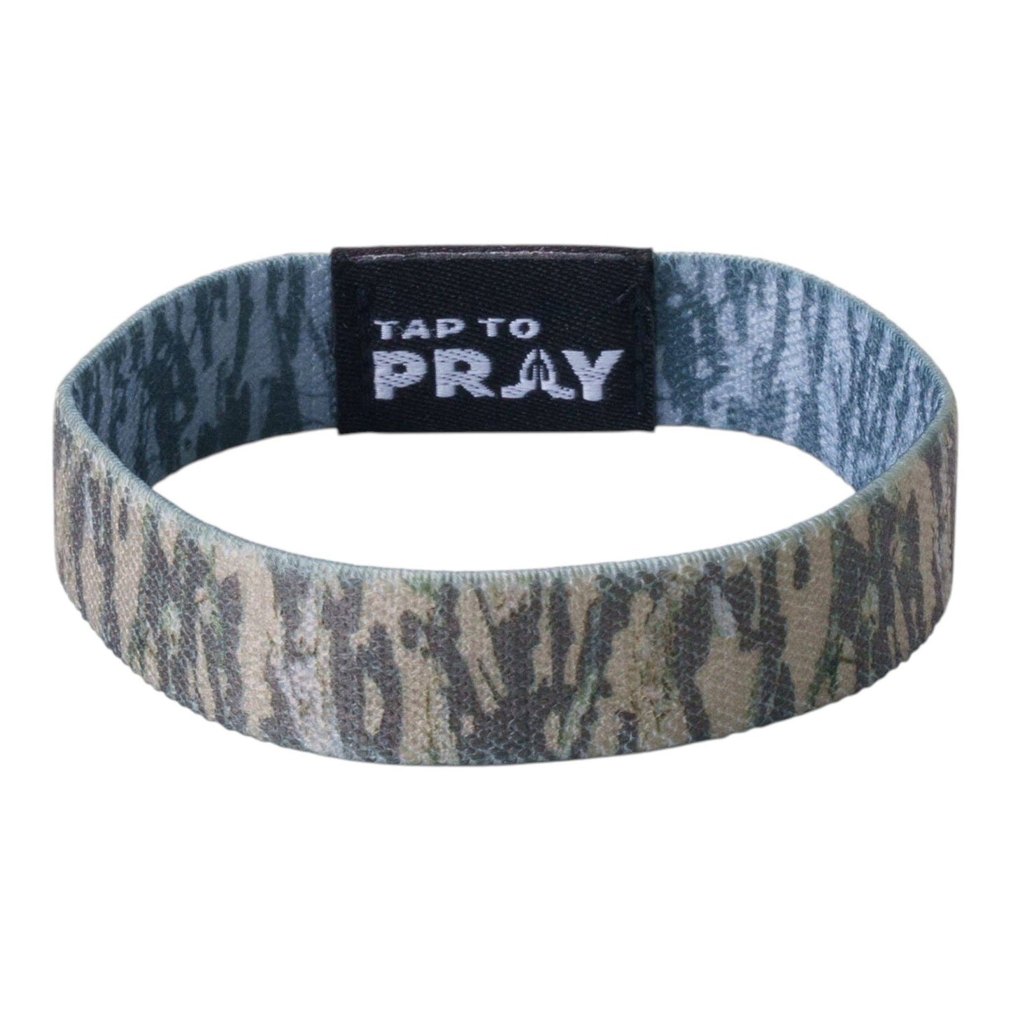 Tap To Pray® Wristband | Tree Bark Camo - XSmall