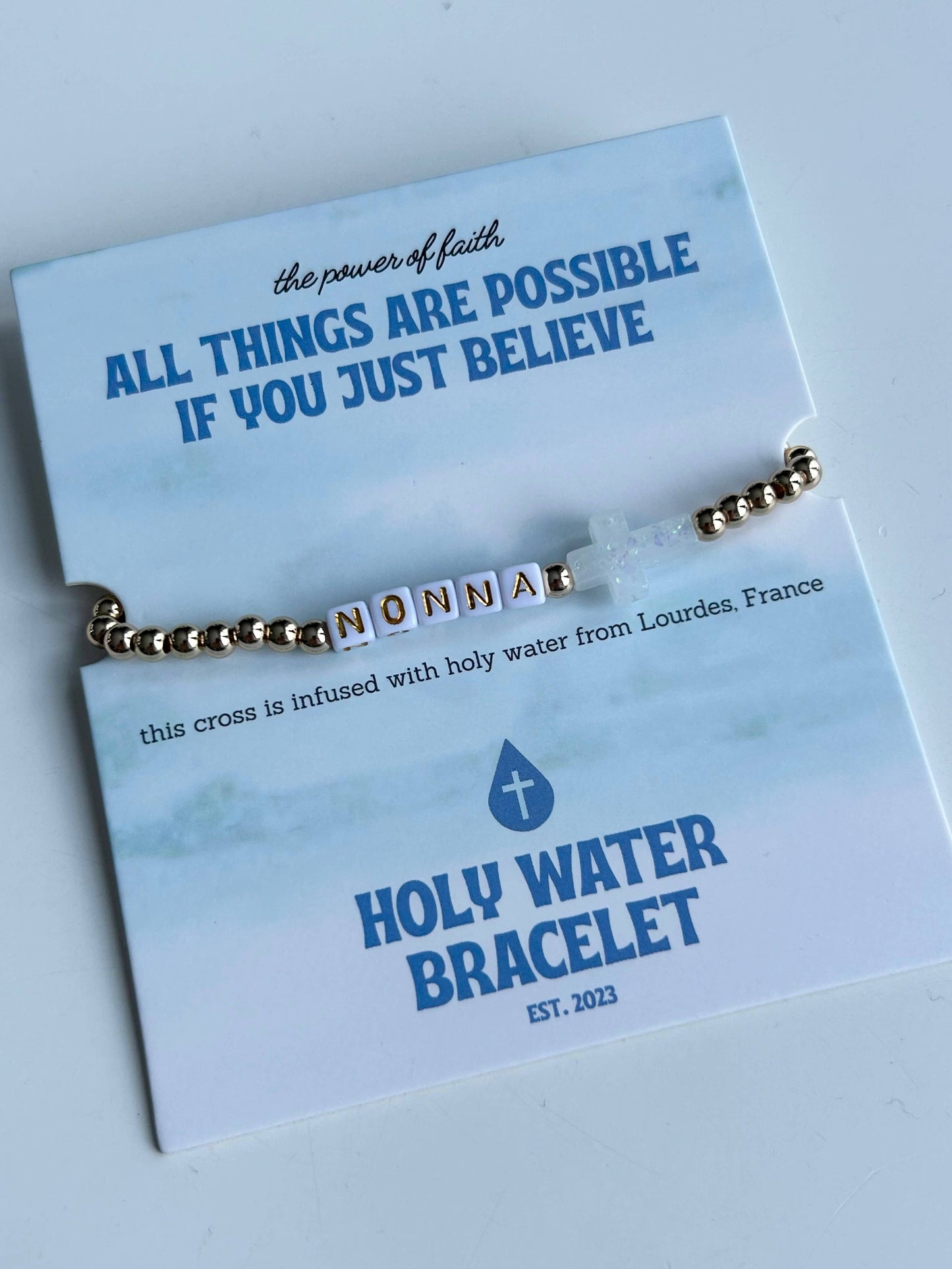 Customized Holy Water Bracelet | Nonni