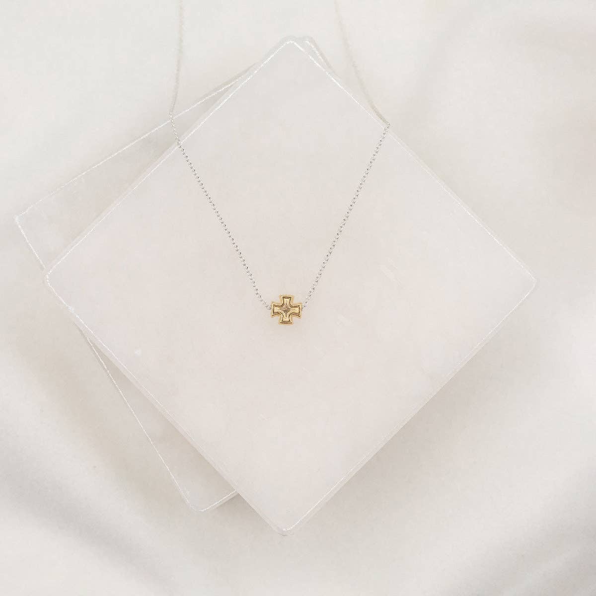 Faith Petite Necklace | Silver/Gold