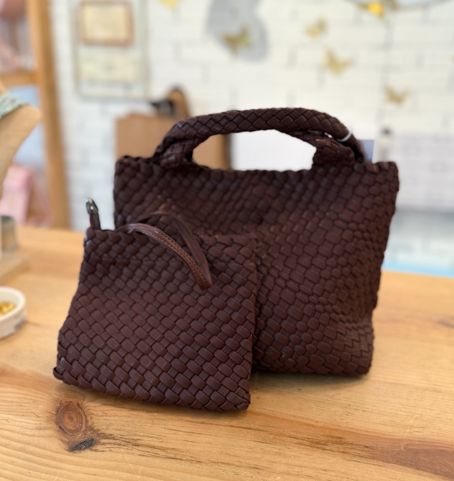 Woven Leather Crossbody Bag | Midi