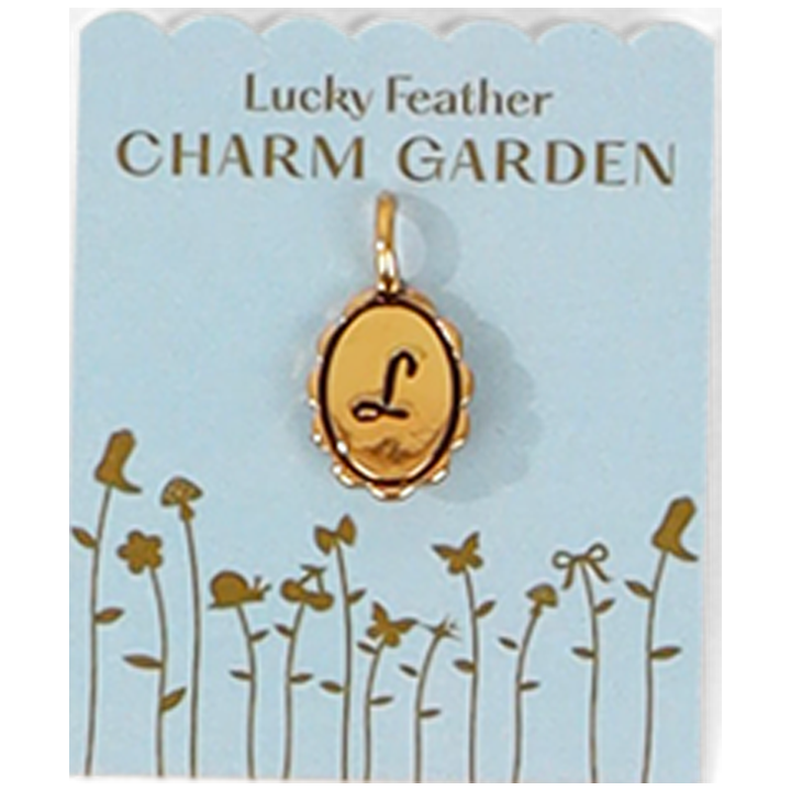 Charm Garden Scalloped Initial Charm | Gold L