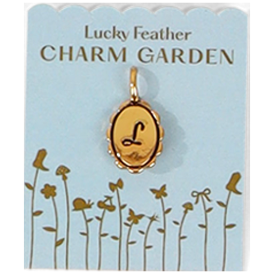 Charm Garden Scalloped Initial Charm | Gold L