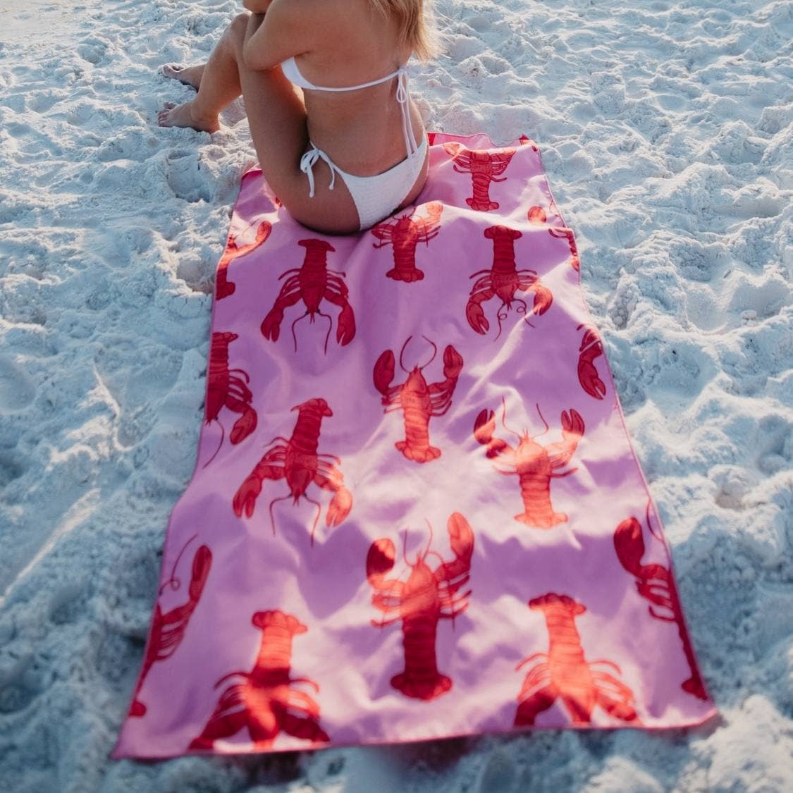 Lobster Quick Dry Reversible Beach Towel