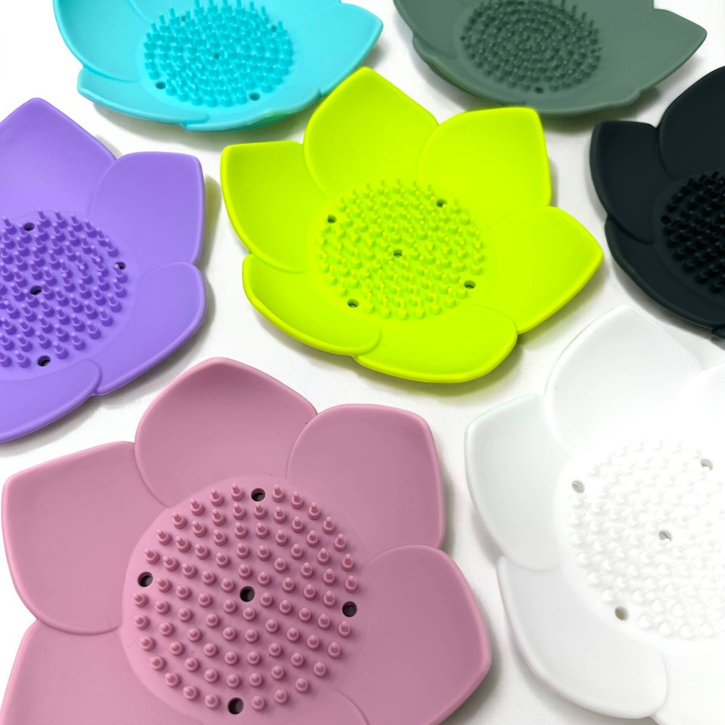 Lotus Shape Shower Steamer Tray | White