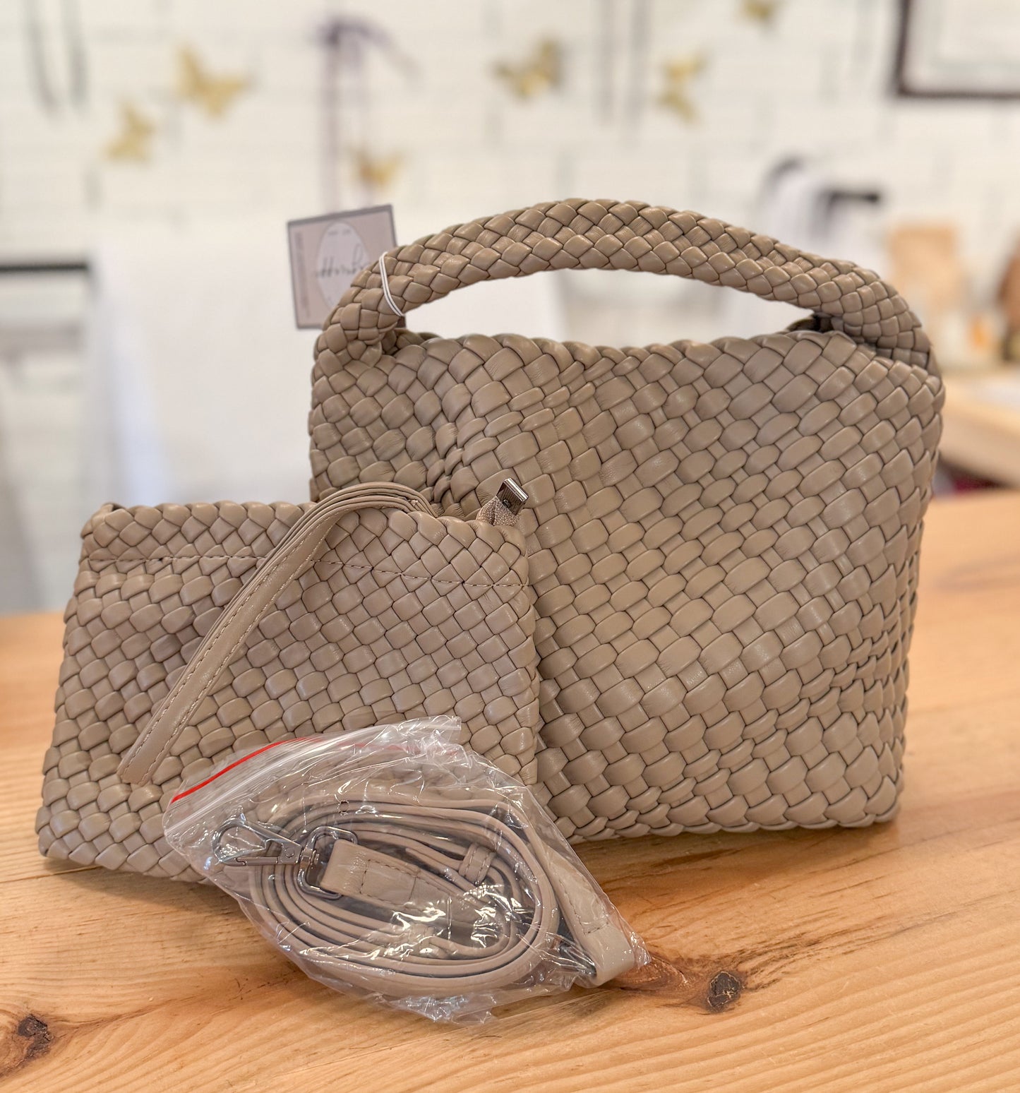 Woven Leather Crossbody Bag | Medium