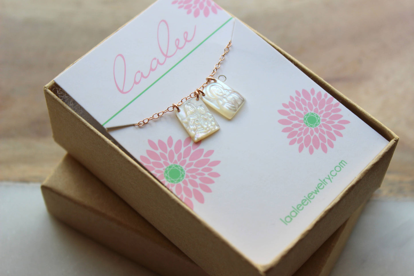 Rose Gold Scapular Necklace | 14k / 18"L